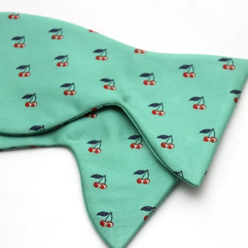 Green Silk Big Butterfly Bow Tie S533‎